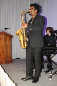 Saxophonist at Brushstrokes